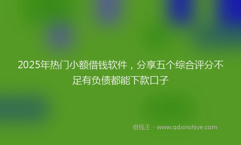2025年热门小额借钱软件，分享五个综合评分不足有负债都能下款口子