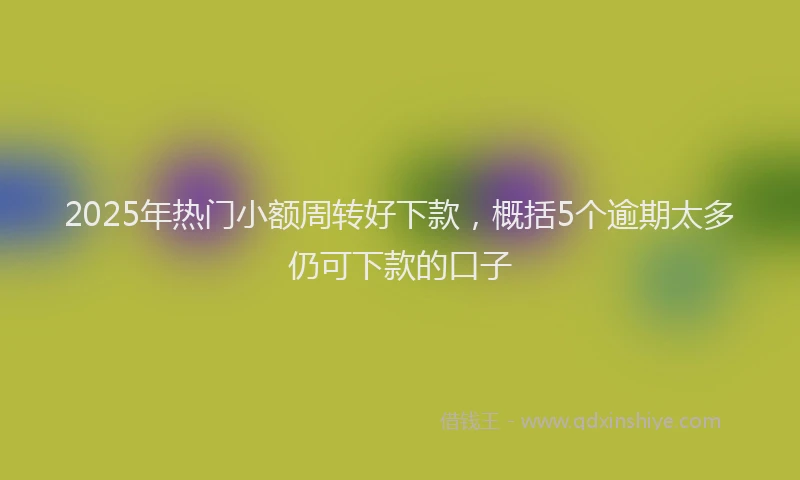 2025年热门小额周转好下款，概括5个逾期太多仍可下款的口子
