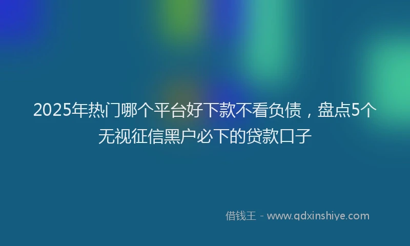 2025年热门哪个平台好下款不看负债，盘点5个无视征信黑户必下的贷款口子