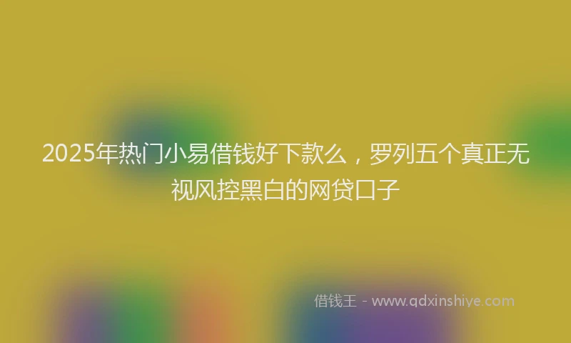 2025年热门小易借钱好下款么，罗列五个真正无视风控黑白的网贷口子