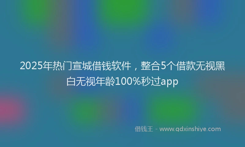 2025年热门宣城借钱软件，整合5个借款无视黑白无视年龄100%秒过app