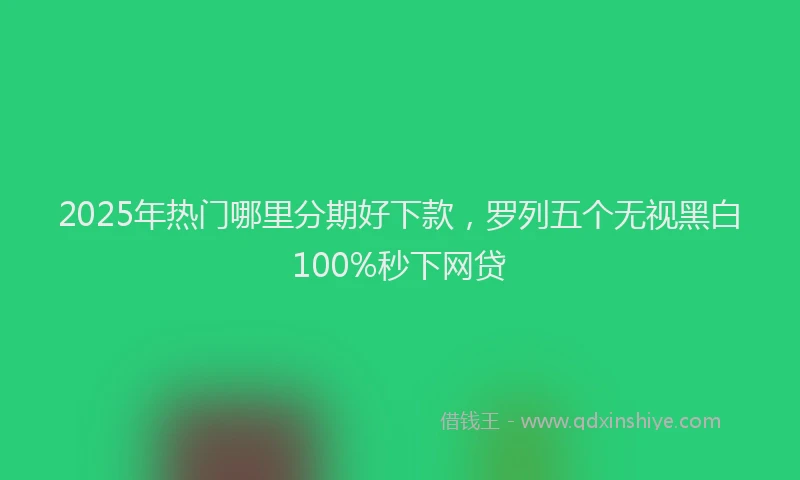 2025年热门哪里分期好下款，罗列五个无视黑白100%秒下网贷