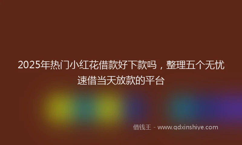 2025年热门小红花借款好下款吗,整理五个无忧速借当天放款的平台