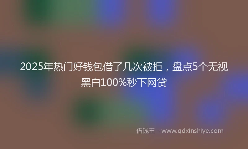 2025年热门好钱包借了几次被拒，盘点5个无视黑白100%秒下网贷