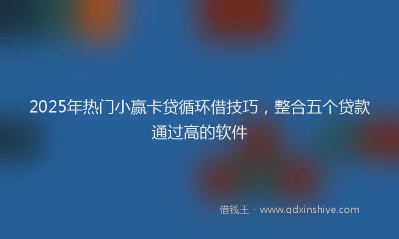 2025年热门小赢卡贷循环借技巧，整合五个贷款通过高的软件