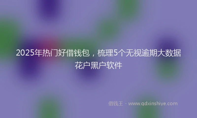 2025年热门好借钱包，梳理5个无视逾期大数据花户黑户软件