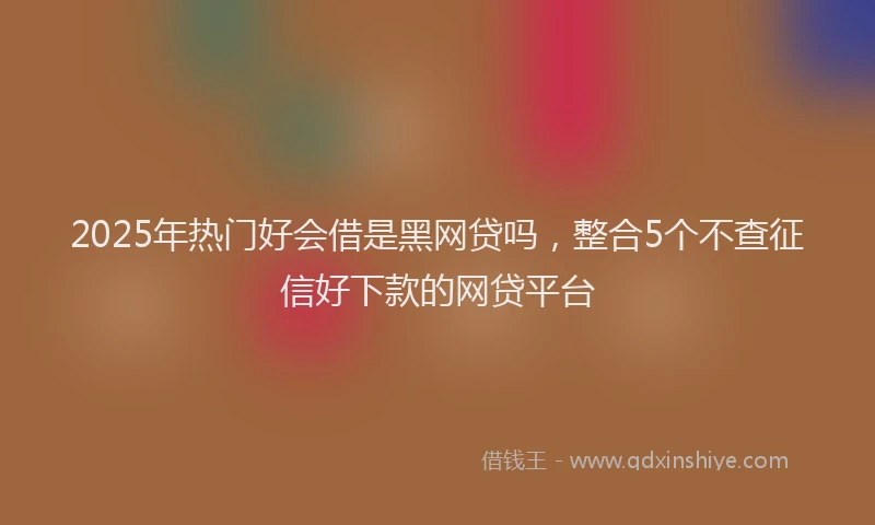 2025年热门好会借是黑网贷吗，整合5个不查征信好下款的网贷平台