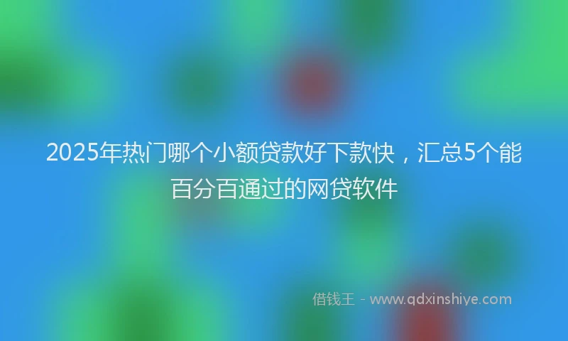 2025年热门哪个小额贷款好下款快，汇总5个能百分百通过的网贷软件