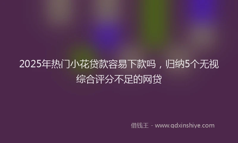 2025年热门小花贷款容易下款吗，归纳5个无视综合评分不足的网贷