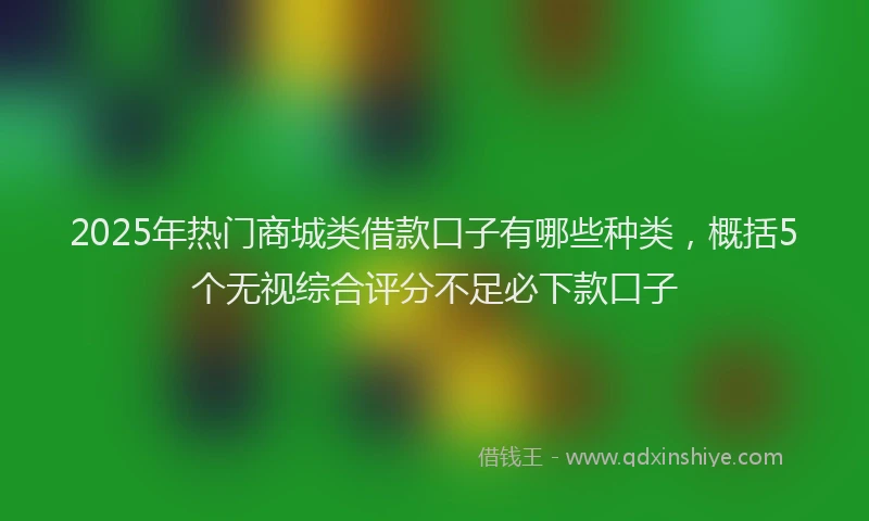 2025年热门商城类借款口子有哪些种类，概括5个无视综合评分不足必下款口子