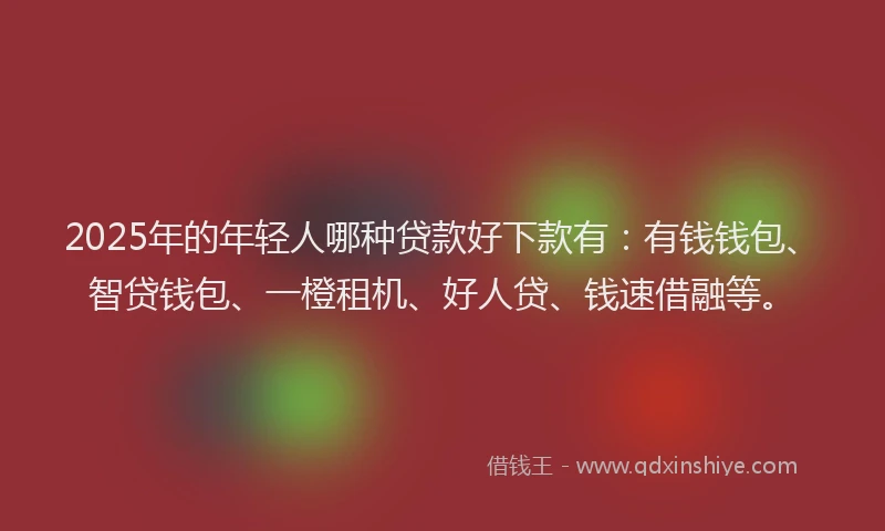 2025年的年轻人哪种贷款好下款有：有钱钱包、智贷钱包、一橙租机、好人贷、钱速借融等。