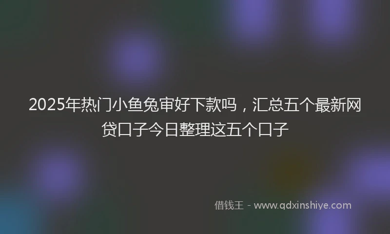 2025年热门小鱼兔审好下款吗，汇总五个最新网贷口子今日整理这五个口子