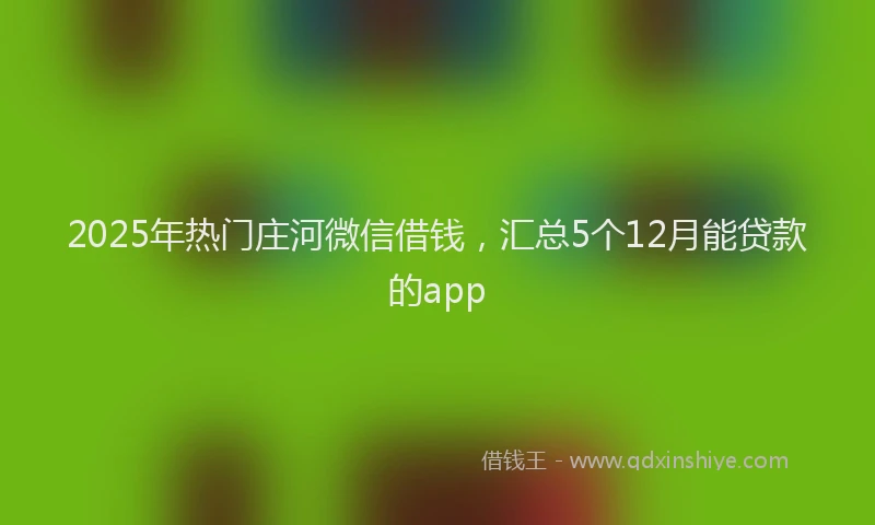 2025年热门庄河微信借钱，汇总5个12月能贷款的app