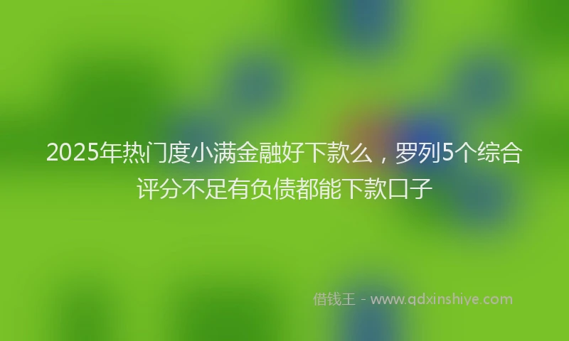 2025年热门度小满金融好下款么，罗列5个综合评分不足有负债都能下款口子