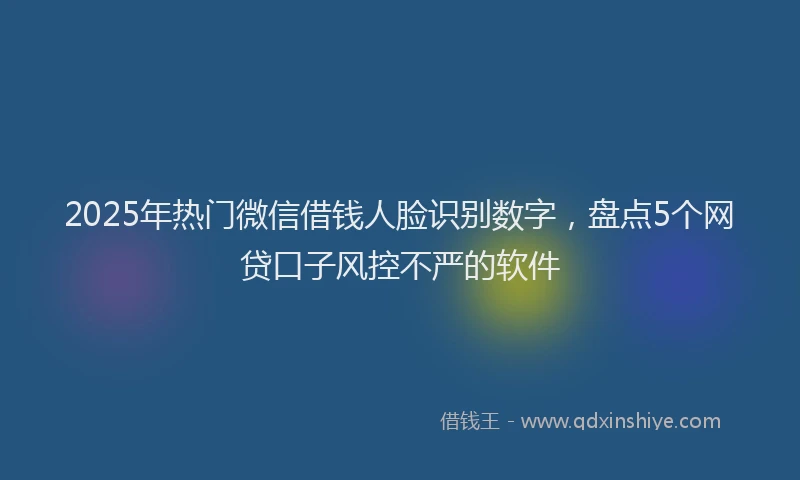 2025年热门微信借钱人脸识别数字，盘点5个网贷口子风控不严的软件