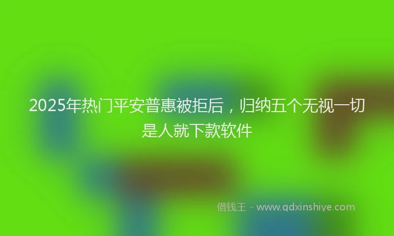 2025年热门平安普惠被拒后，归纳五个无视一切是人就下款软件