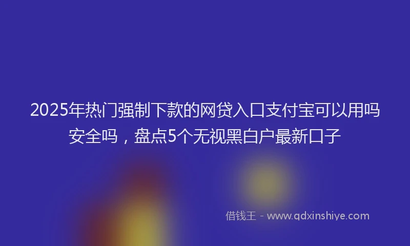 2025年热门强制下款的网贷入口支付宝可以用吗安全吗，盘点5个无视黑白户最新口子