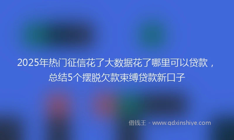 2025年热门征信花了大数据花了哪里可以贷款，总结5个摆脱欠款束缚贷款新口子