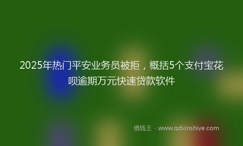 2025年热门平安业务员被拒，概括5个支付宝花呗逾期万元快速贷款软件