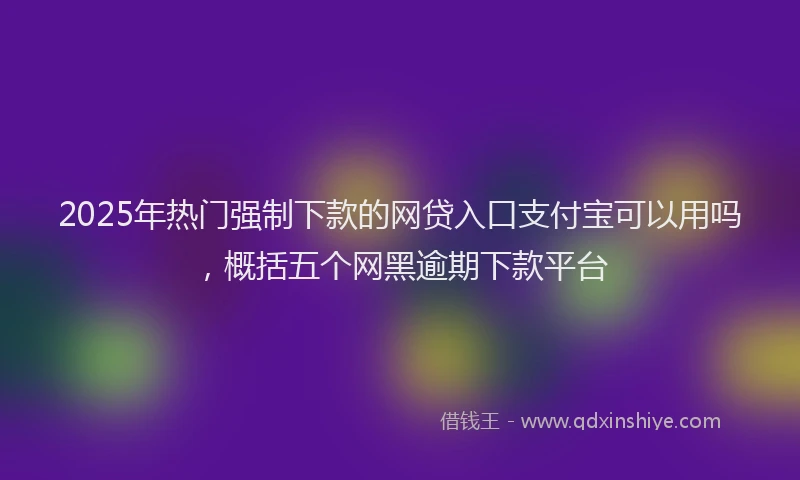 2025年热门强制下款的网贷入口支付宝可以用吗，概括五个网黑逾期下款平台