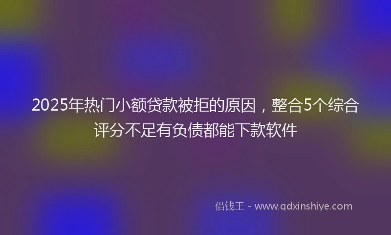 2025年热门小额贷款被拒的原因，整合5个综合评分不足有负债都能下款软件