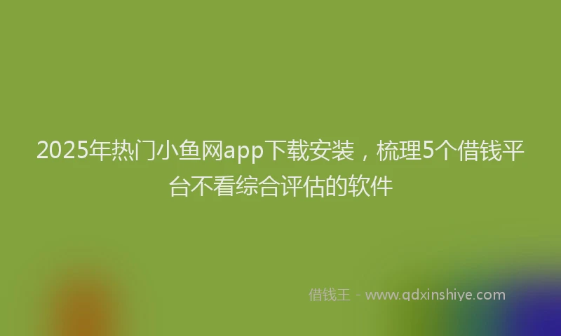 2025年热门小鱼网app下载安装，梳理5个借钱平台不看综合评估的软件