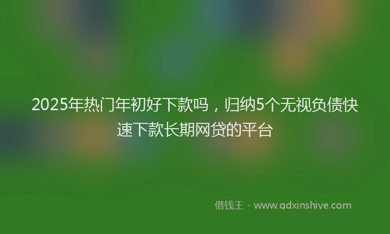2025年热门年初好下款吗，归纳5个无视负债快速下款长期网贷的平台
