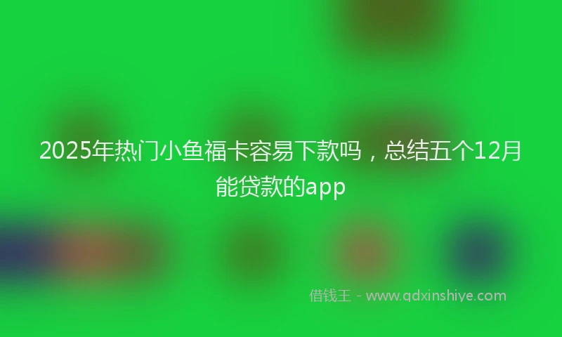 2025年热门小鱼福卡容易下款吗，总结五个12月能贷款的app