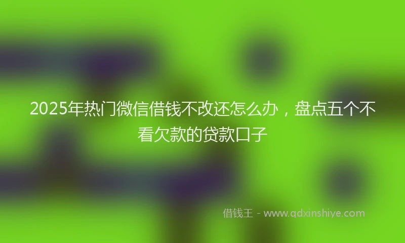 2025年热门微信借钱不改还怎么办，盘点五个不看欠款的贷款口子