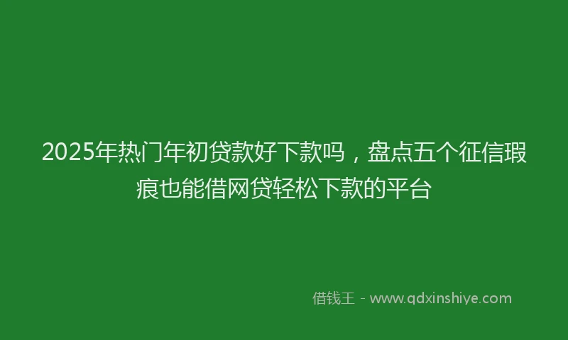 2025年热门年初贷款好下款吗，盘点五个征信瑕疵也能借网贷轻松下款的平台