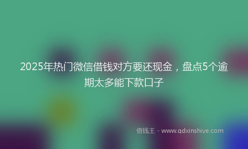 2025年热门微信借钱对方要还现金，盘点5个逾期太多能下款口子