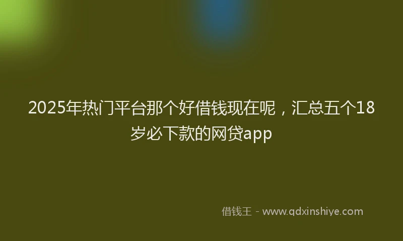 2025年热门平台那个好借钱现在呢，汇总五个18岁必下款的网贷app