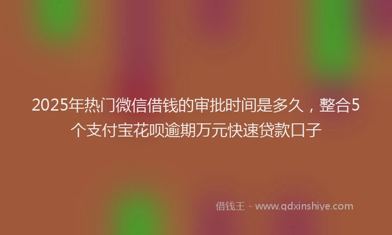 2025年热门微信借钱的审批时间是多久，整合5个支付宝花呗逾期万元快速贷款口子