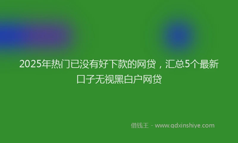 2025年热门已没有好下款的网贷，汇总5个最新口子无视黑白户网贷