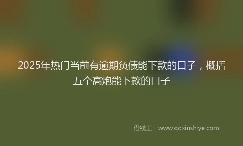 2025年热门当前有逾期负债能下款的口子，概括五个高炮能下款的口子