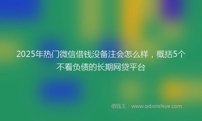 2025年热门微信借钱没备注会怎么样，概括5个不看负债的长期网贷平台