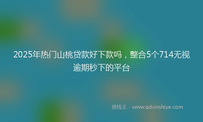 2025年热门山桃贷款好下款吗，整合5个714无视逾期秒下的平台
