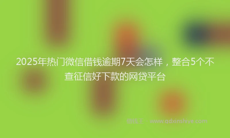 2025年热门微信借钱逾期7天会怎样，整合5个不查征信好下款的网贷平台