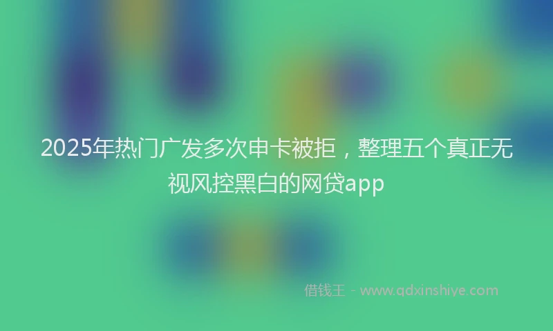 2025年热门广发多次申卡被拒，整理五个真正无视风控黑白的网贷app