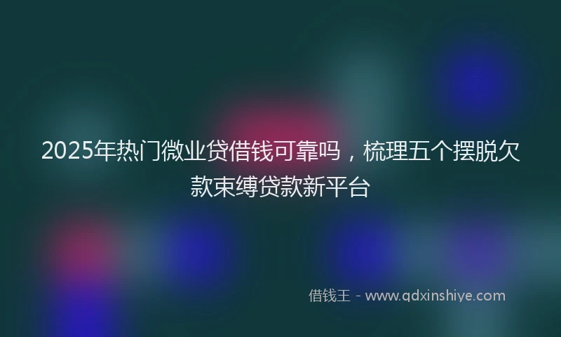 2025年热门微业贷借钱可靠吗，梳理五个摆脱欠款束缚贷款新平台