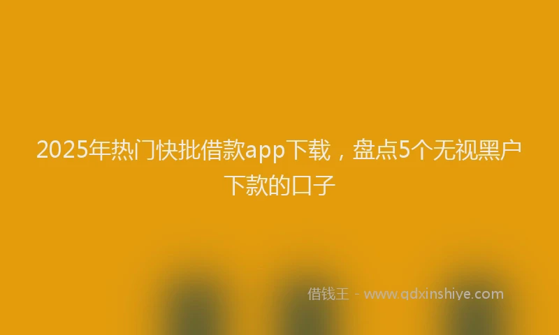 2025年热门快批借款app下载，盘点5个无视黑户下款的口子