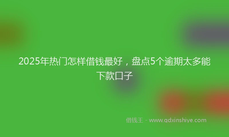 2025年热门怎样借钱最好，盘点5个逾期太多能下款口子
