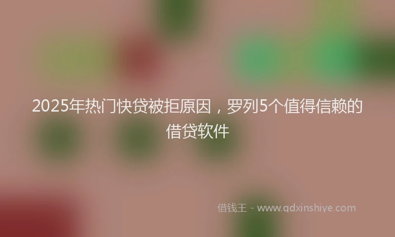 2025年热门快贷被拒原因，罗列5个值得信赖的借贷软件