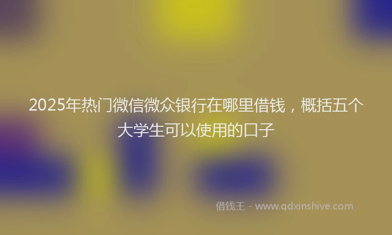 2025年热门微信微众银行在哪里借钱，概括五个大学生可以使用的口子