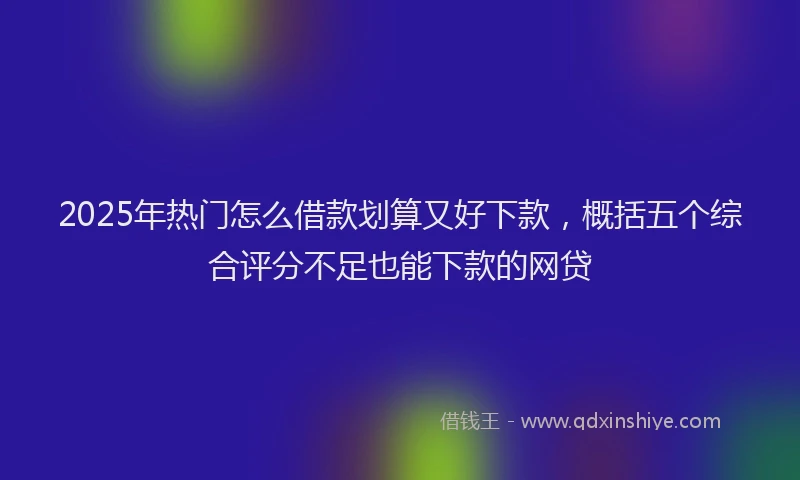 2025年热门怎么借款划算又好下款，概括五个综合评分不足也能下款的网贷