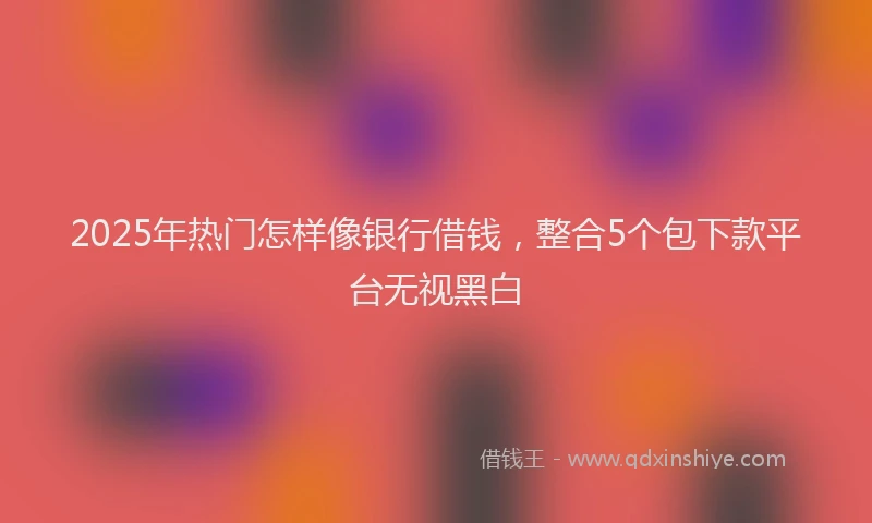 2025年热门怎样像银行借钱，整合5个包下款平台无视黑白
