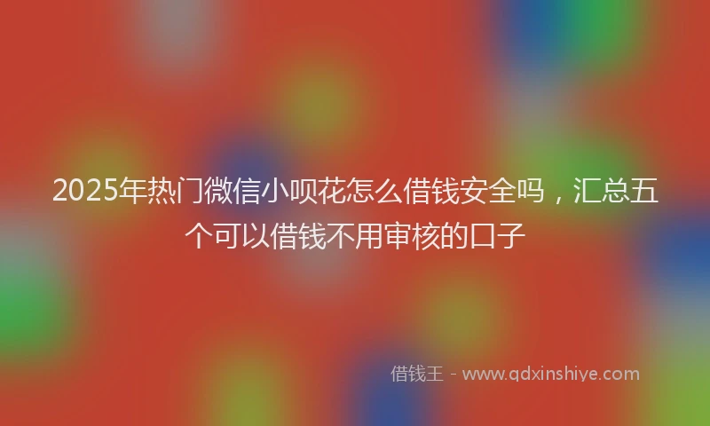 2025年热门微信小呗花怎么借钱安全吗，汇总五个可以借钱不用审核的口子
