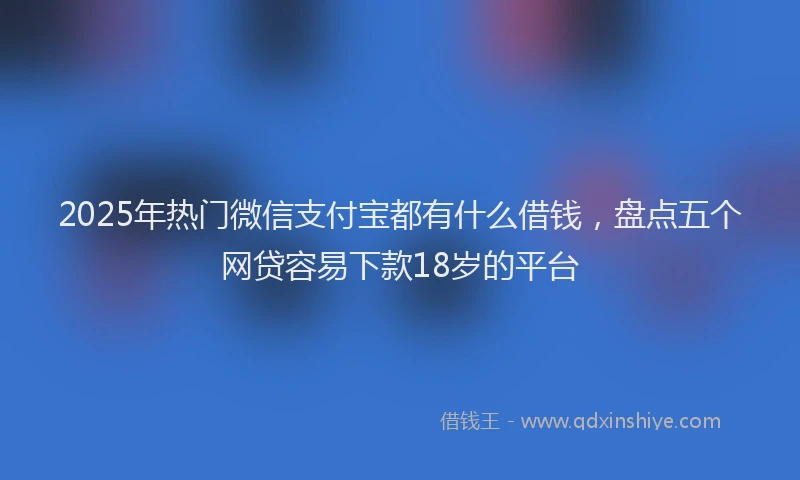 2025年热门微信支付宝都有什么借钱，盘点五个网贷容易下款18岁的平台