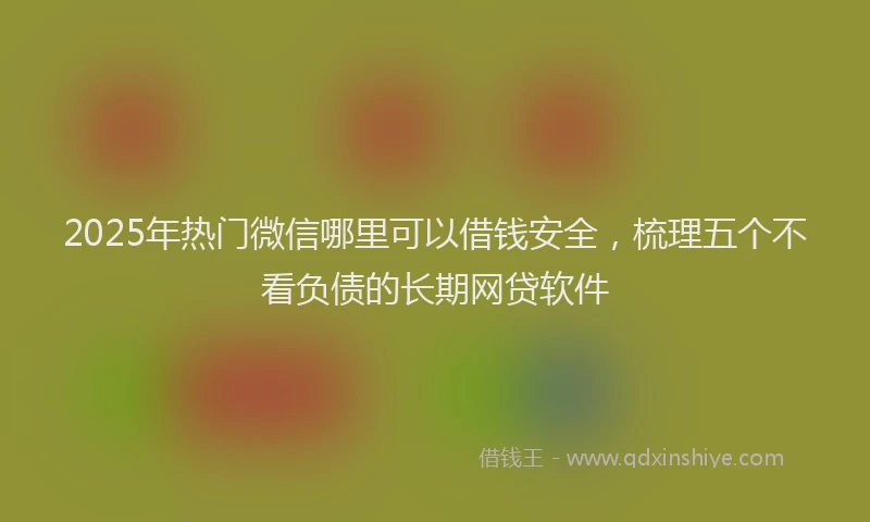 2025年热门微信哪里可以借钱安全，梳理五个不看负债的长期网贷软件