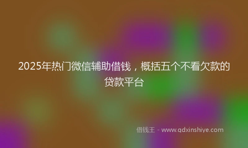 2025年热门微信辅助借钱，概括五个不看欠款的贷款平台